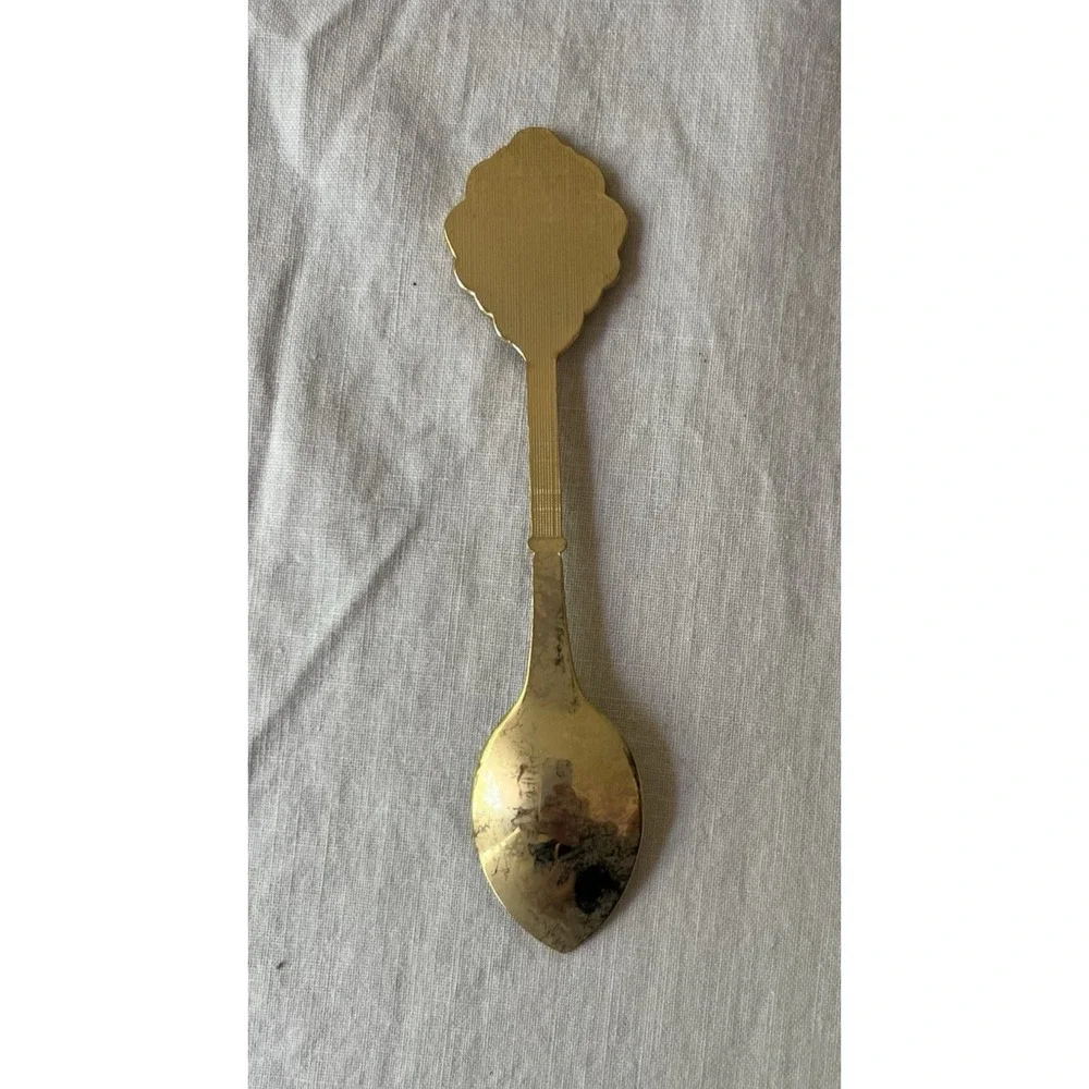 Vintage Oil City Pennsylvania Gold Tone Souvenir‎ Spoon Collectible